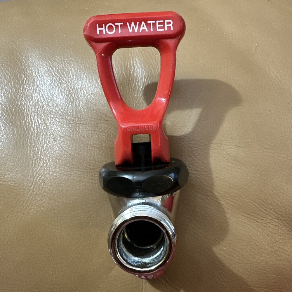 Faucet 07094 Hot Water for Bunn, Red Handle, Self Locking
