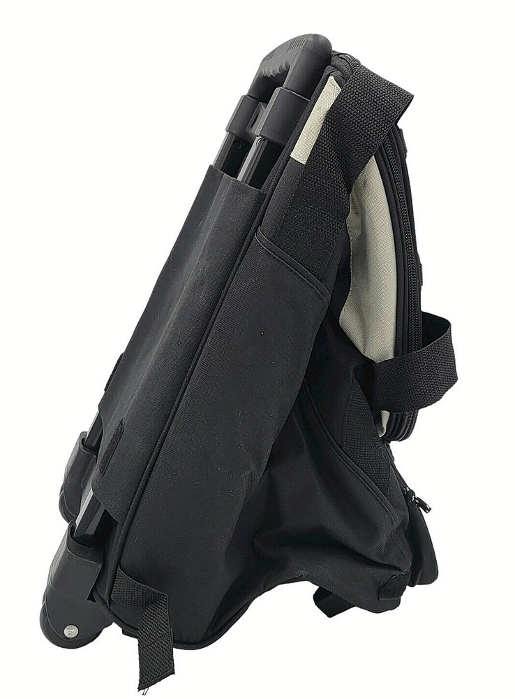 Unbranded Rolling Telescopic Handle Soft-Sided Cooler "WM" Front Logo Black