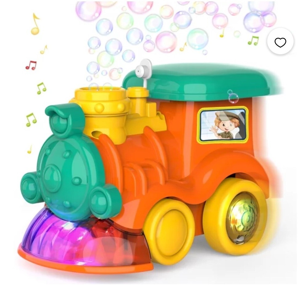 Bubble Machine For Kids Bubble Maker Train With 2 Bottles Of Bubble Solution