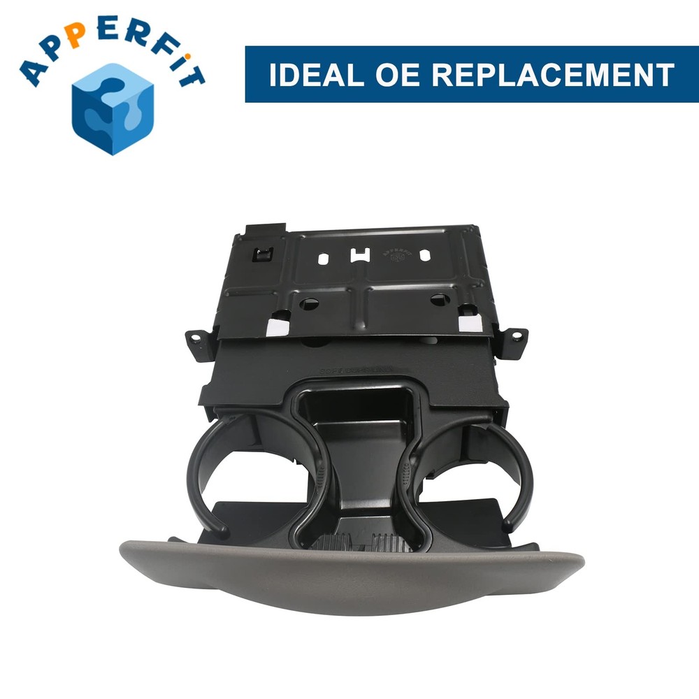 in Dash Cup Holder Insert w/Ashtray Gray Compatible with Ford 1999-2004,