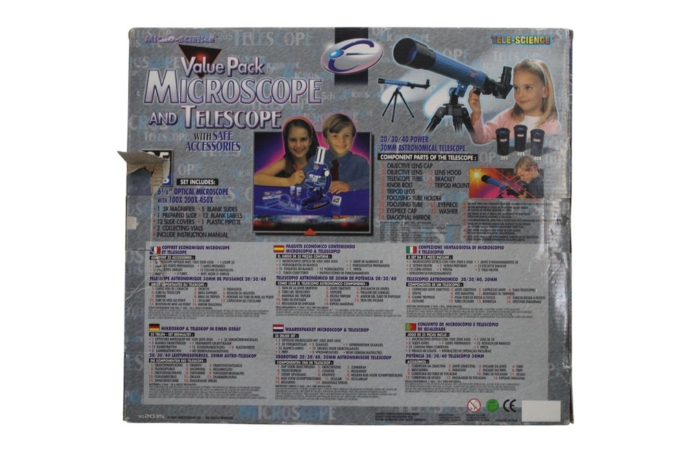 Value-Pack Tele-Science Microscope & Telescope with Accessories 35 PCS