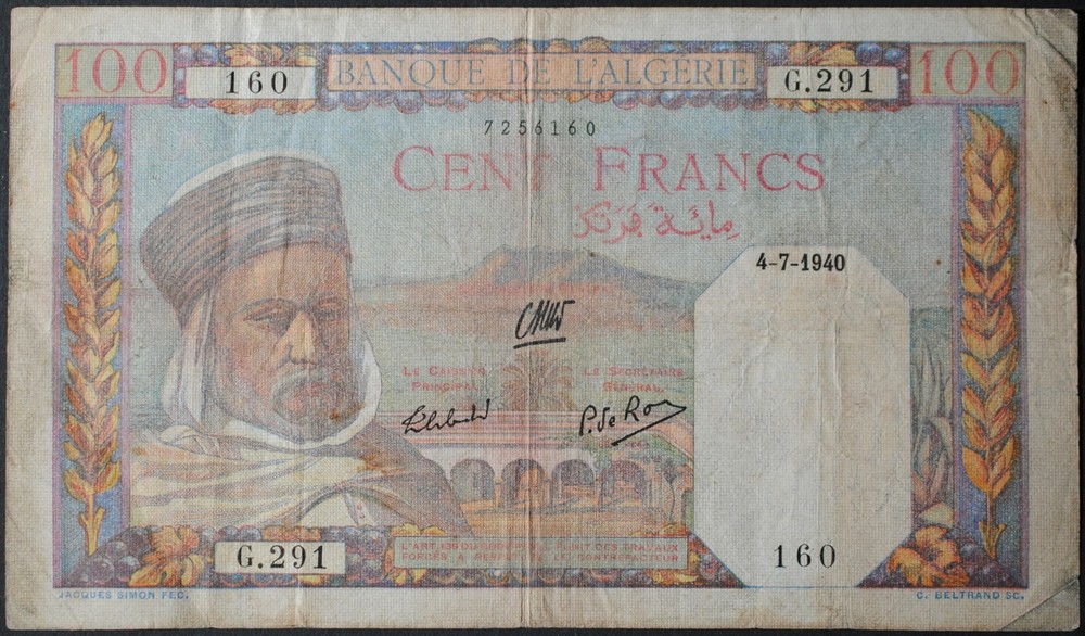 Algeria P85 100 Francs Fine
