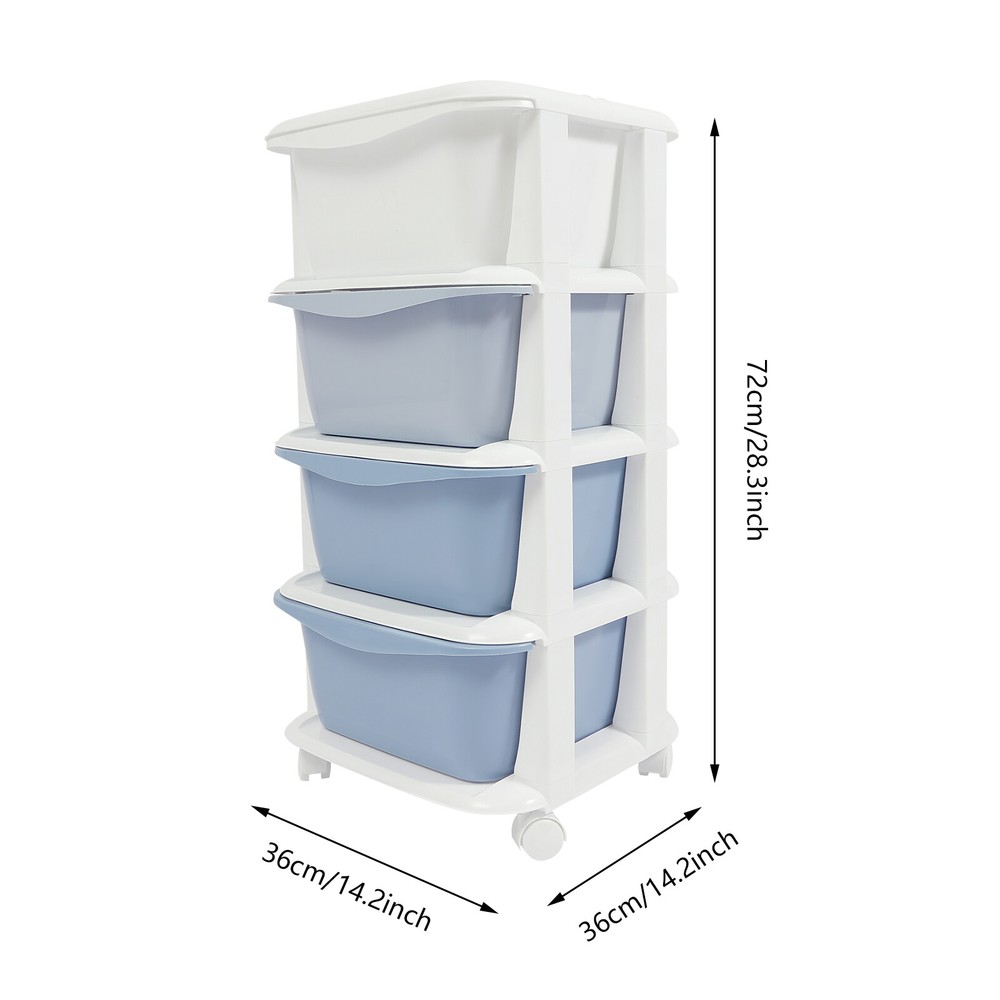 4-layer gradient storage cabinet-gradient blue