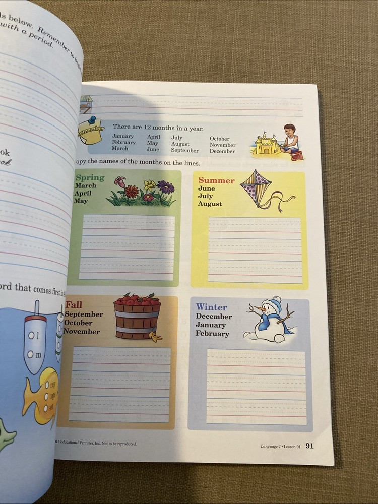 Abeka Language 1 Seatwork Text Fourth Edition 2023 Paperback