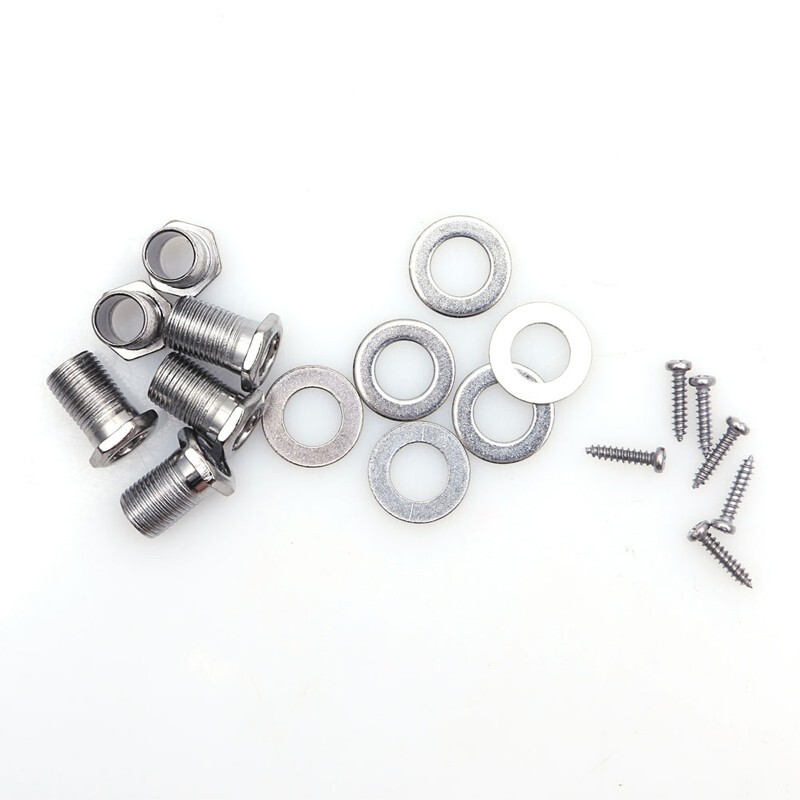 Chrome Thread 6R Inline Guitar Tuning Pegs Locking Tuner with Key Machine Heads
