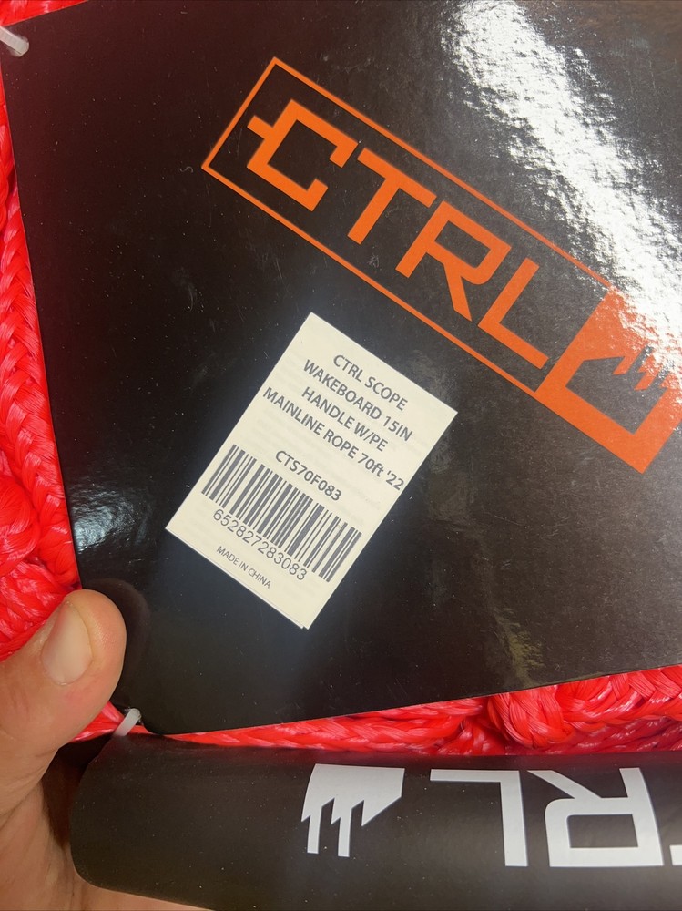 CTRL Scope Wakeboard Rope Handle Combo w/ PE Mainline Rope 70ft Red Black Floats