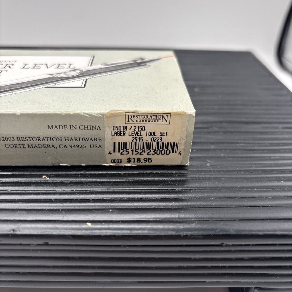 Restoration Hardware Laser Level Pocket Multi-Function Tool Kit Mint in Box