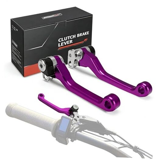 Brake Levers for Surron Light Bee,CNC Adjustable Foldable Handle Brake Purple