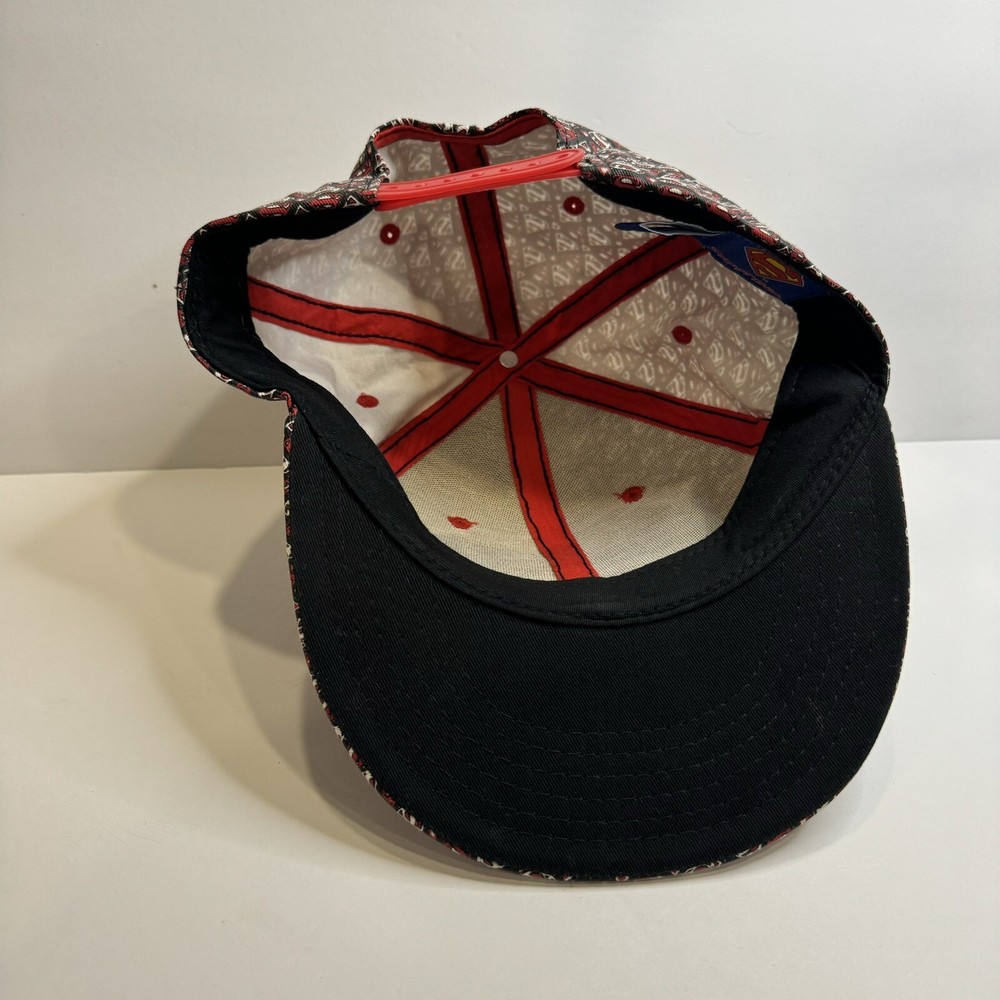 DC Comics Superman Hat Ball Cap Snapback Red Black One Size Adjustable S14