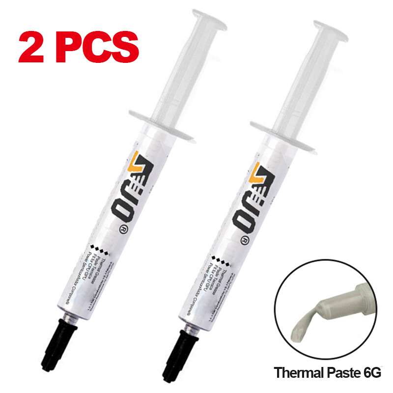 2X 6g GRAY COOLING Thermal Grease CPU GPU VGA LED Paste Compound In Syringe