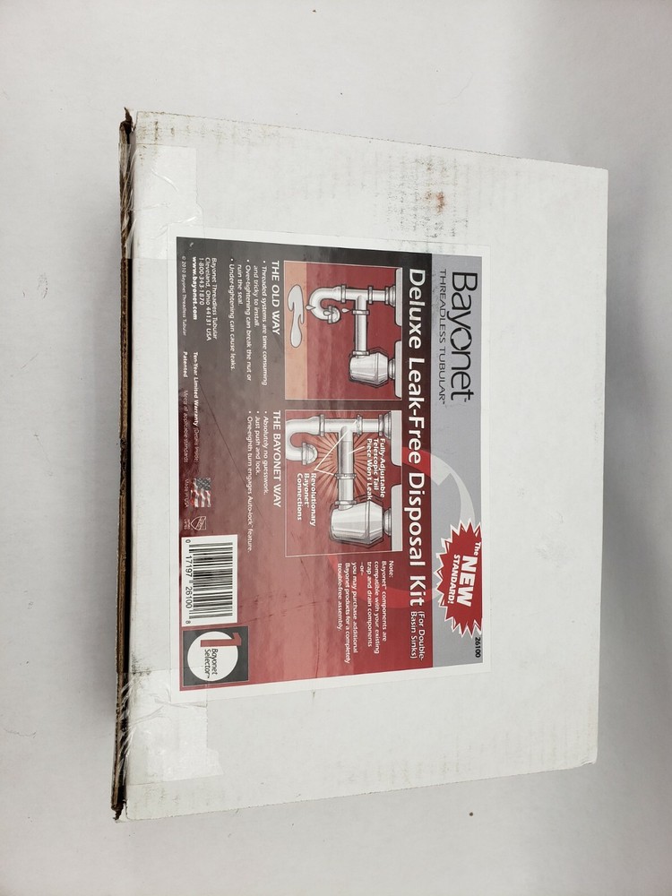 Bayonet 26100 Deluxe Leak-Free Garbage Disposal Kit