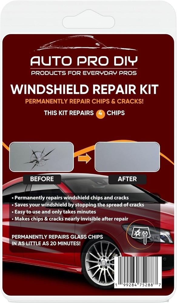 4 Pack s 4 Chips, 20-Minute Glass Rock Chip Tool