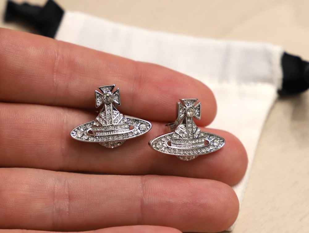 Vivienne Westwood Silver Orb Stud Earrings