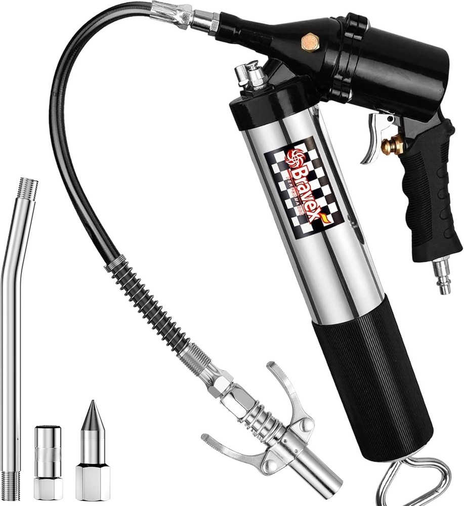 Pneumatic Grease Gun Automatic W/Quick Release Coupler Continuous Cycle 6000 PSI