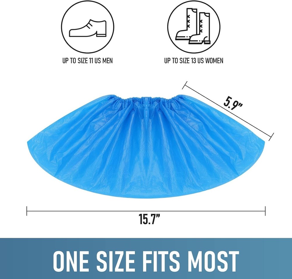 Multi-Purpose Waterproof Shoe Covers - 200 Disposable Booties for Home & Work