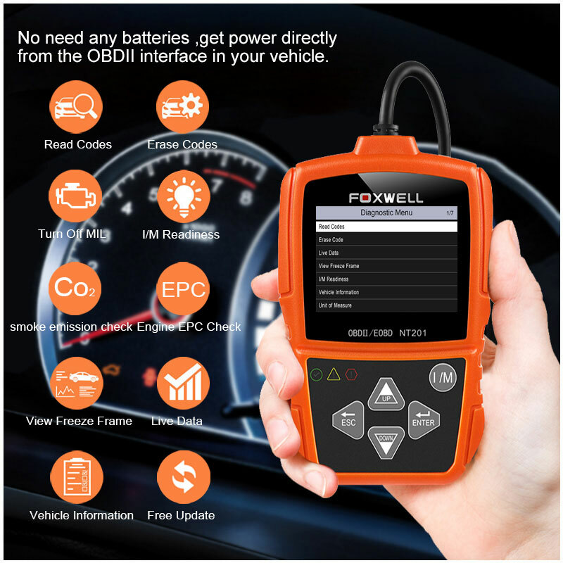 FOXWELL EOBD OBD2 Scanner Automotive Code Reader Fault Engine Diagnostic Tool