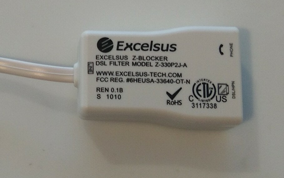 Excelsus Z-Blocker, DSL splitter with filter, Model Z-330P2J-a