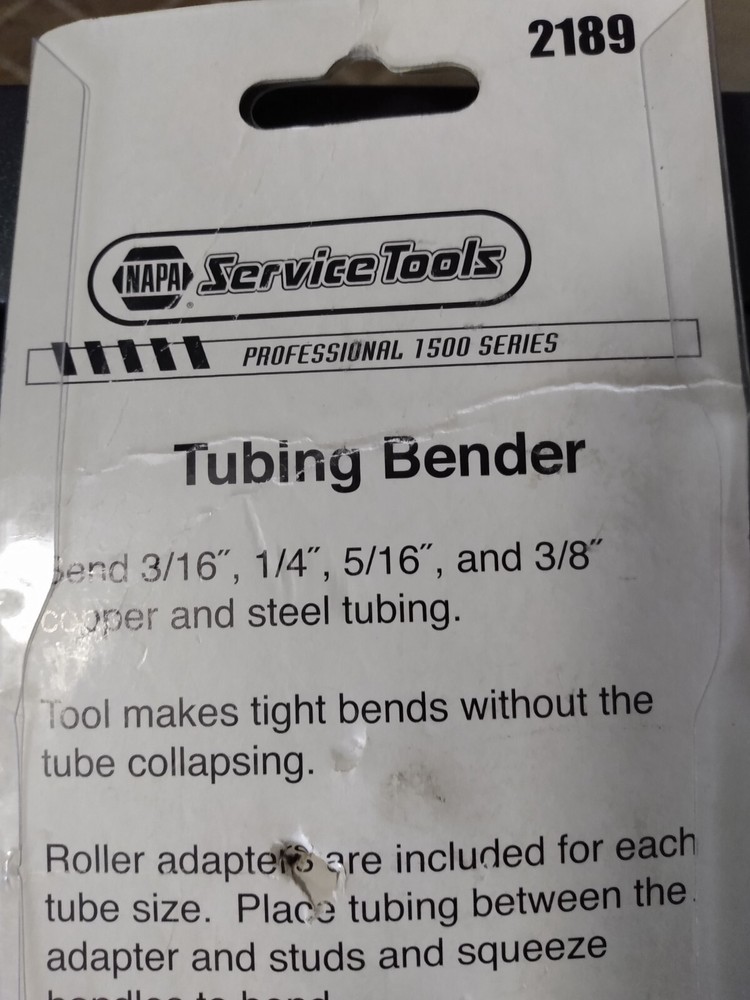 2189 NAPA Tubing Bender