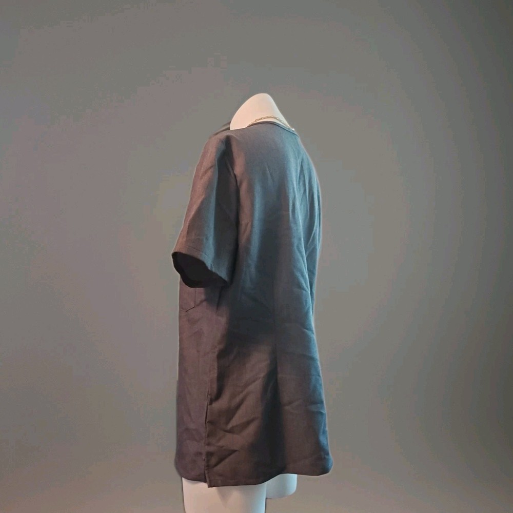 FIGS Woman's Sz Small Technical Graphite Gray One Pocket Scrub Top