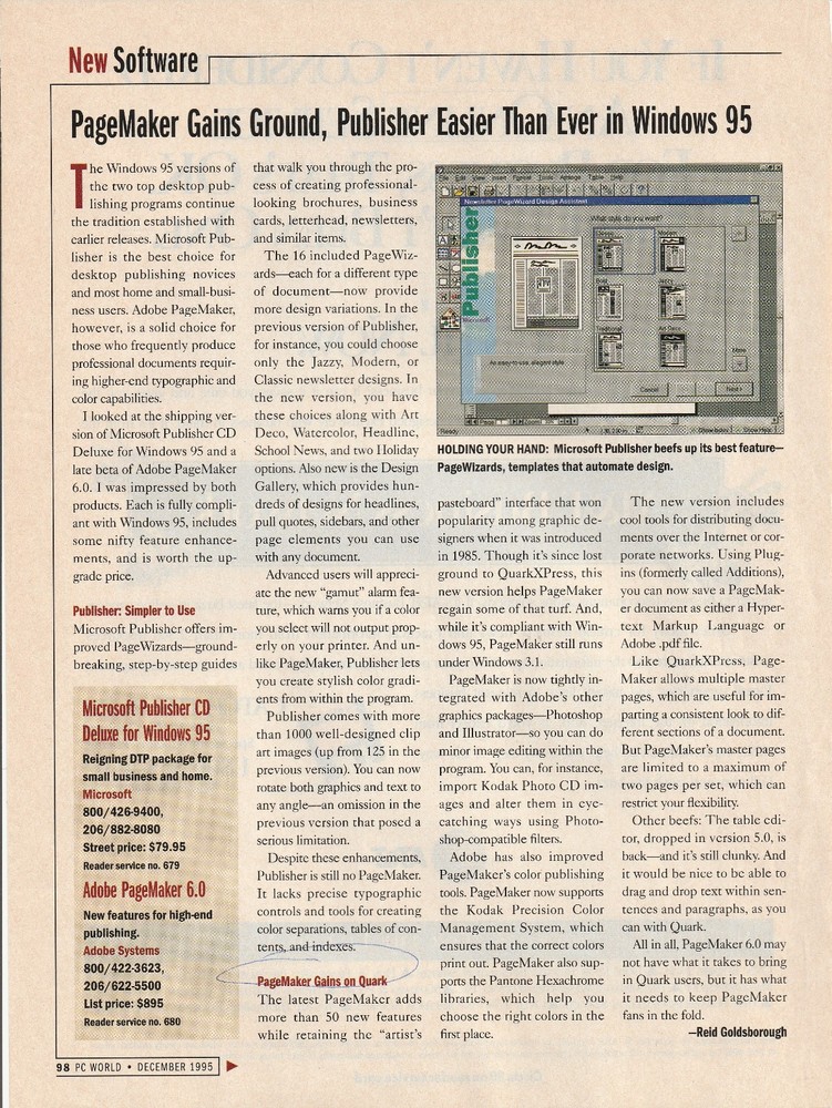 Vintage Software - Adobe PageMaker for Windows v5.0 / 6.0 / 6.5