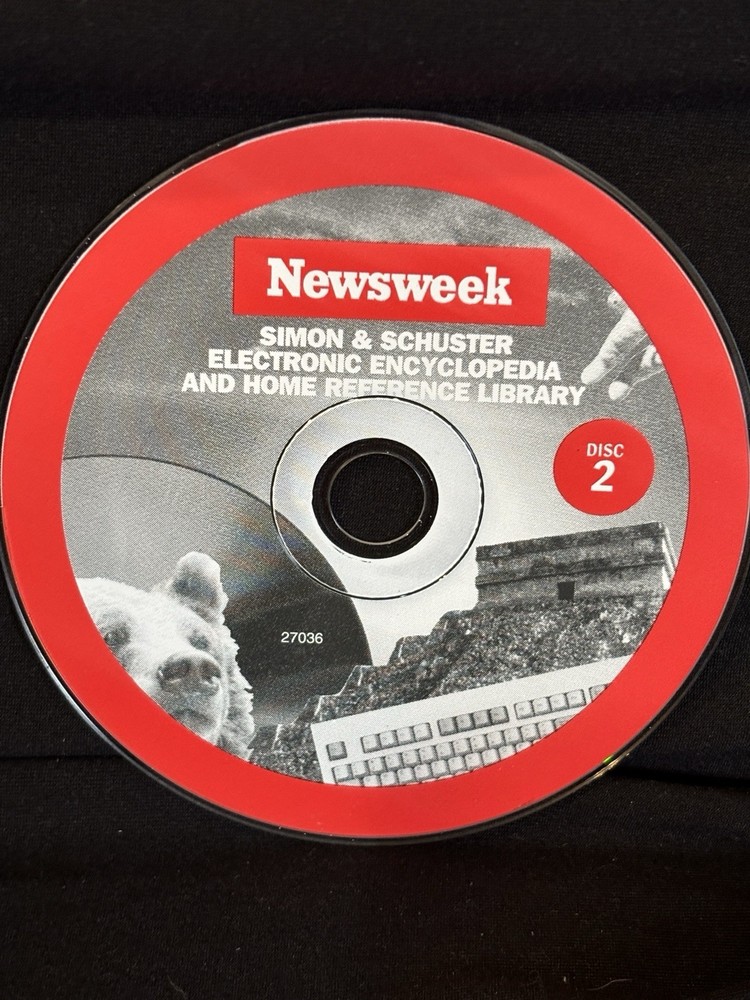 Simon Schuster Electronic Encyclopedia Home Reference Library 2 CD ROM Set VTG