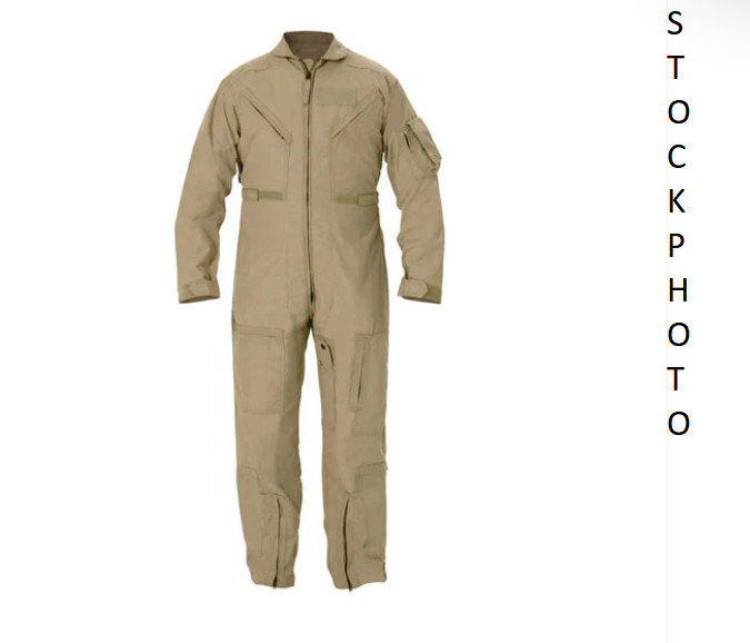 USMC USAF Coveralls Flyers Summer Aramid fire resistant Coyote Tan USED 46L long