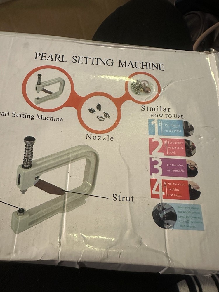 Pearl Setting Machine Jewelry Making Tool Set with Nozzle and Strut
