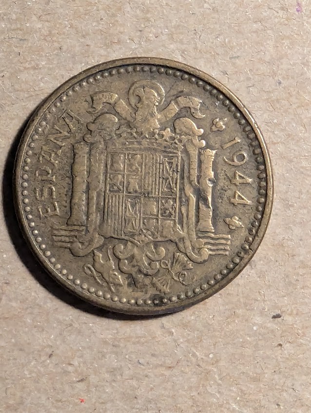 1944 Spain One Peseta