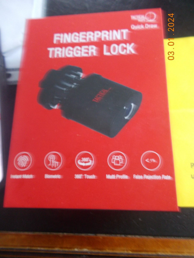 New in Box Tactical Traps Quick Draw Fingerprint Firearm Trigger Lock