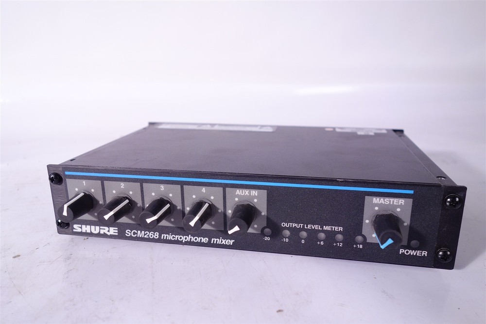 Shure SCM268 4 Channel Microphone Mixer - Black
