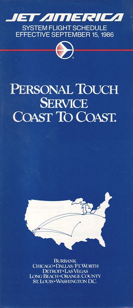 Jet America timetable 1986/09/15