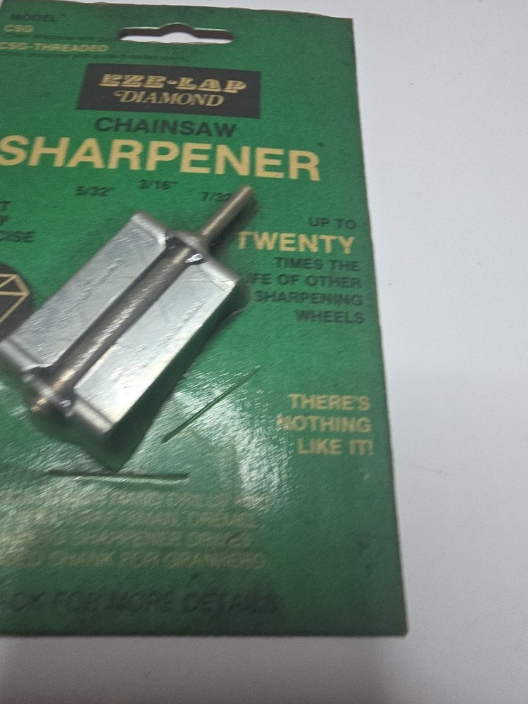 EZE-LAP Diamond Chainsaw Sharpener Model CSG 5/32'',3/16'',7/32'' Power Drill