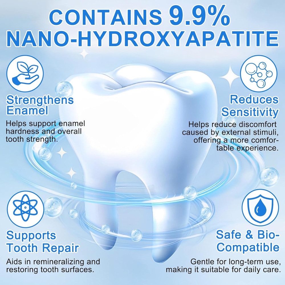 Hydroxyapatite Toothpaste 9.9%, Nano Hydroxyapatite Toothpaste (Fluoride Free...