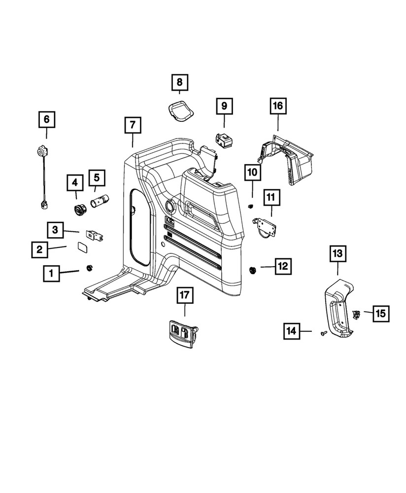 Genuine MOPAR Access Cover 6QJ14TX7AA