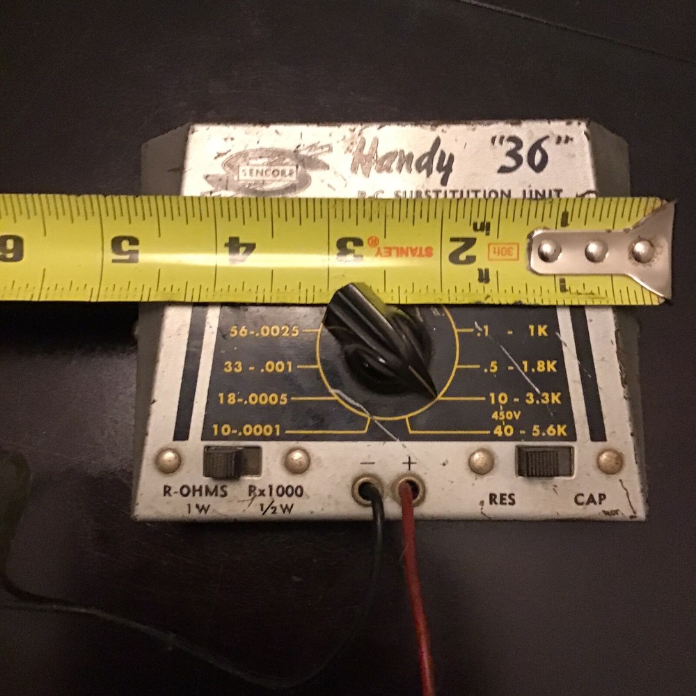 Sencore Handy 36 Resistance Capacitance Substitution Unit Model H36 Untested Vtg