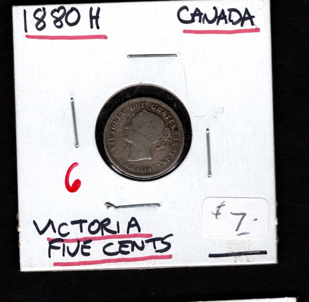 1880 H Canada- Victoria Five Cents