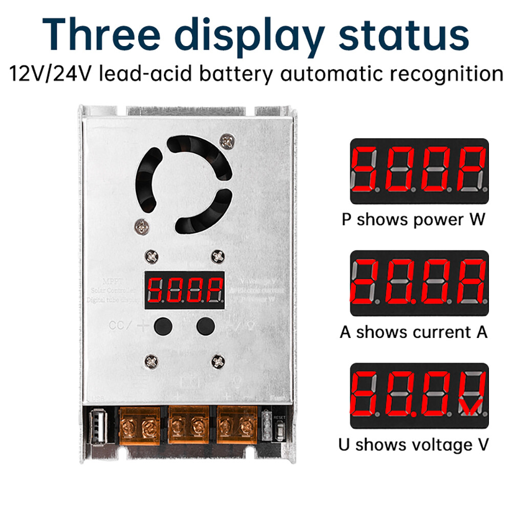 MPPT 500W 20A Solar Controller DC18-80V Step-down Charging Controller 12V 24V