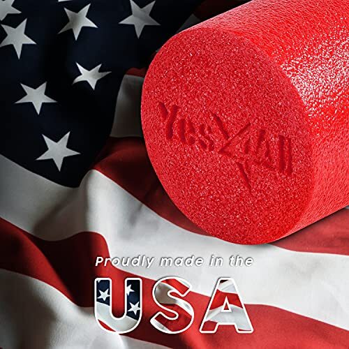 18" Soft-Density Round Foam Roller for Balance Strengthening Flexibility, Red