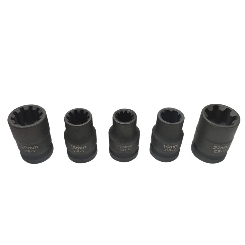 5x Special Sleeve Socket Brake Caliper Socket Auto Maintenance Accessories