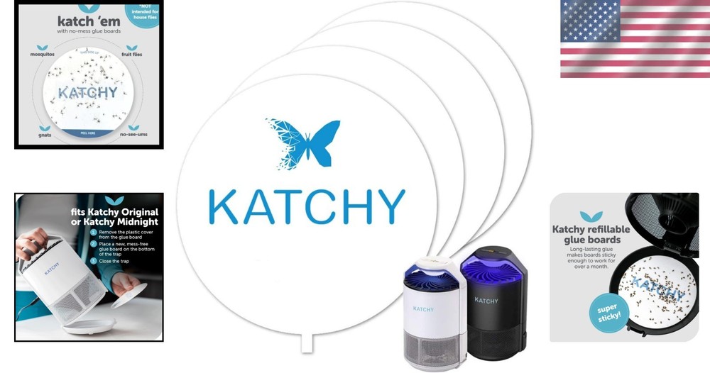 4 Pack Glue Board Refills for Katchy Trap – Effective Insect Control Solution