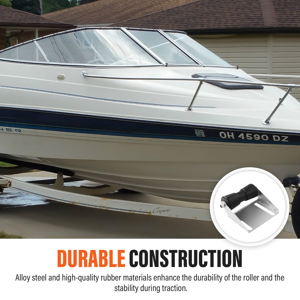 Boat Trailer Rollers with Brackets 12" Keel Roller Assembly Kit For Boat Trailer