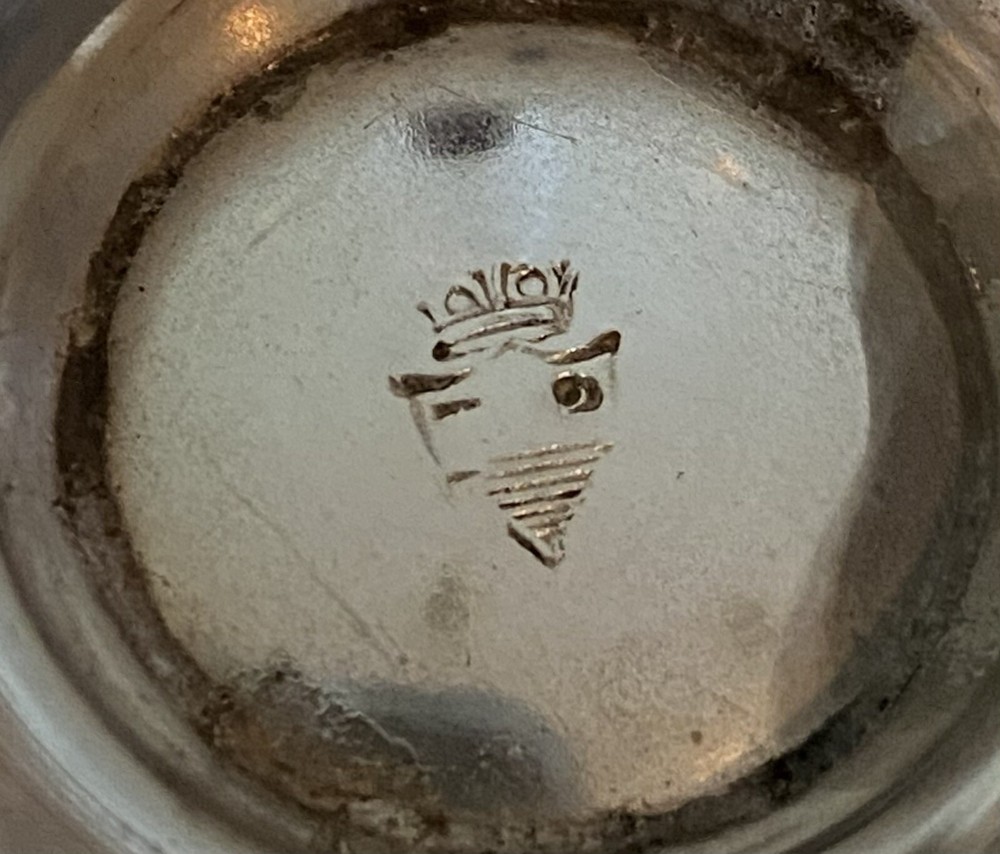 Marked Antique Hammered Silver Vase