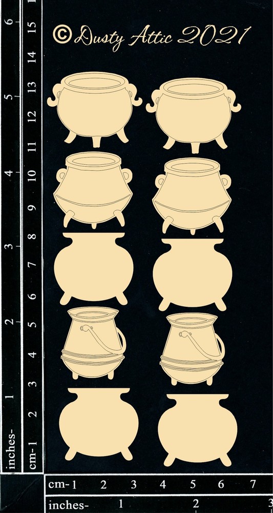 Dusty Attic Chipboard - Cauldrons Small, DA3114 ~ 3x6