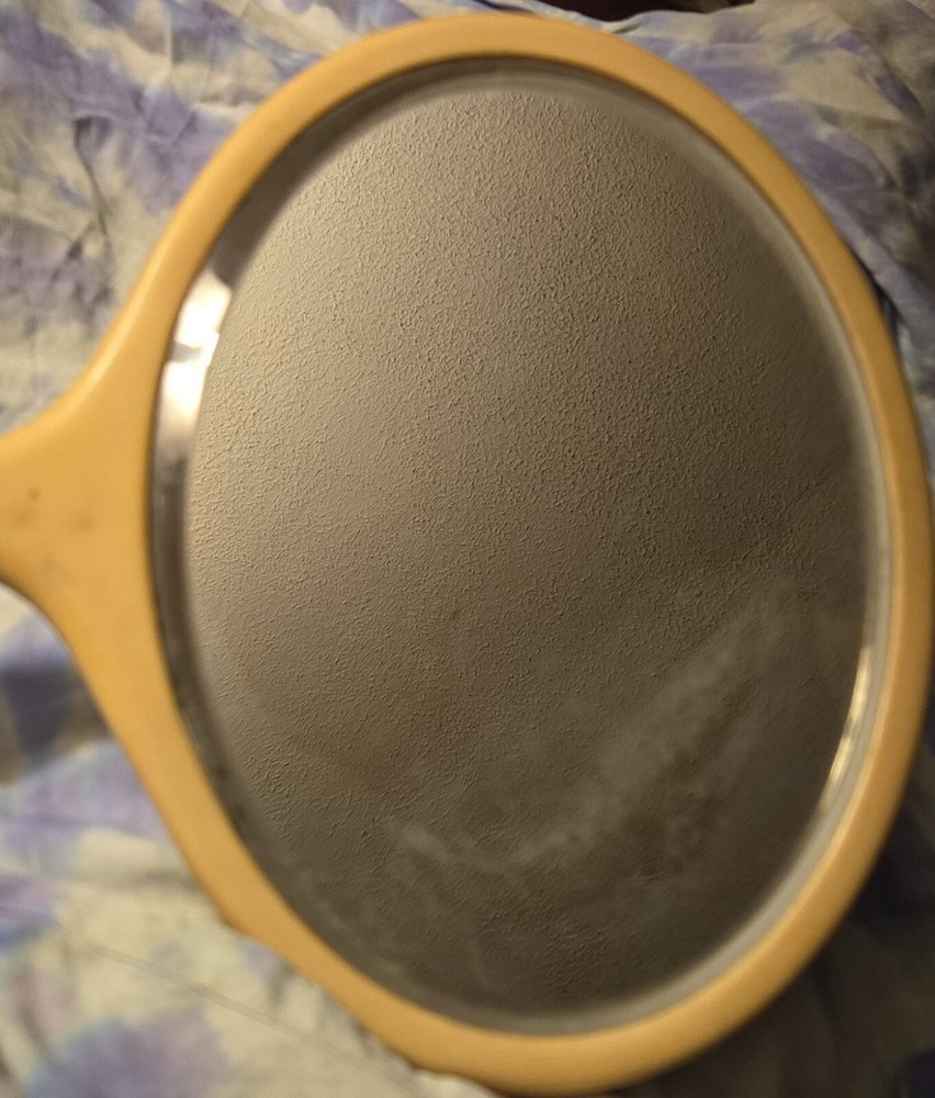 Antique Celluloid Art Deco Hand Mirror Monogram CP