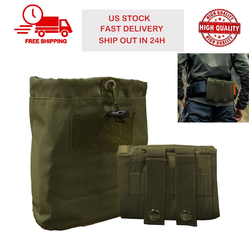 Tactical Molle Dump Pouch Drawstring Magazine Dump Bag Utility Belt Ammo Pouch