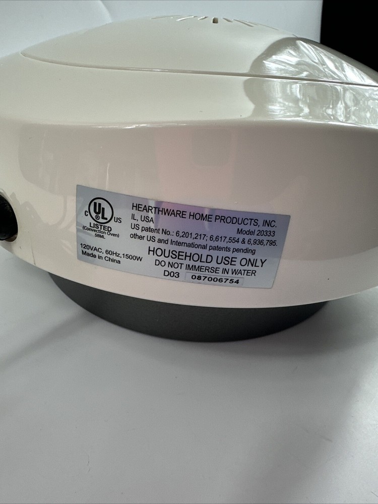 NuWave Pro Infrared Oven Model 20333 Power Head Motor Part Replacement EUC Clean