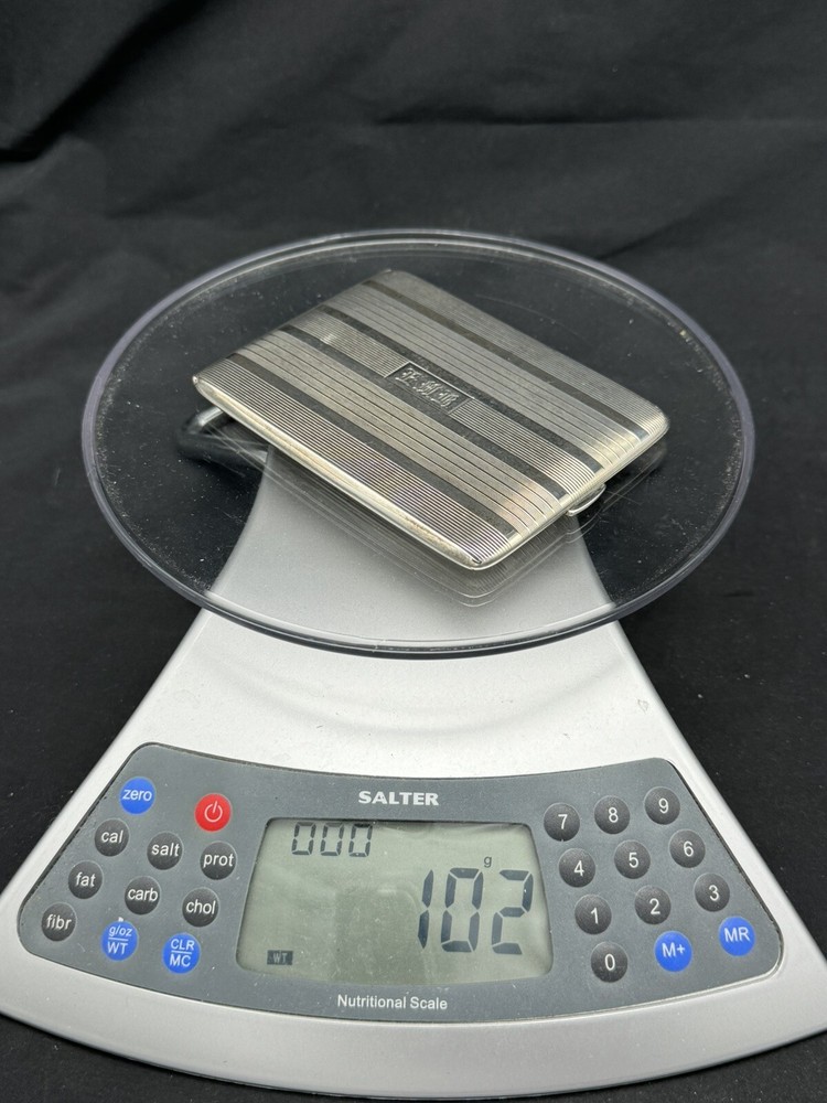 Antique Napier Sterling Silver Cigarette Case, 102 grams