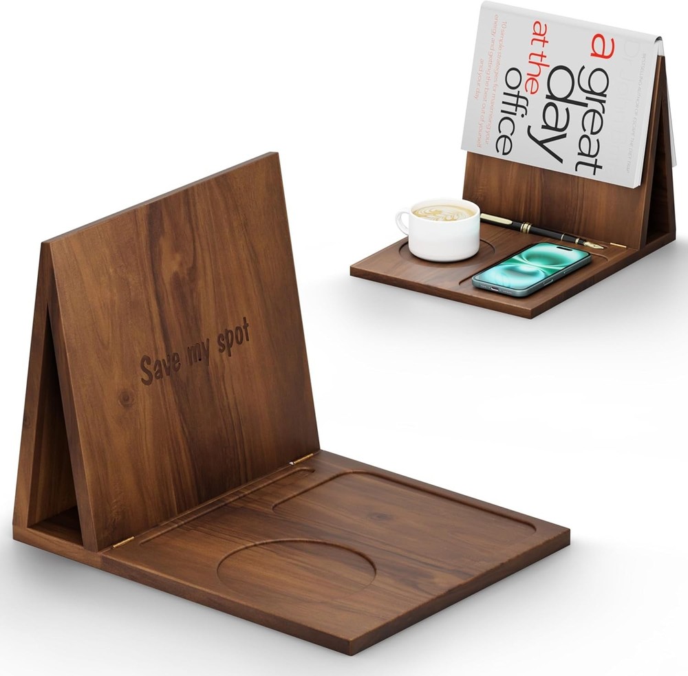 Triangle Book Holder Book Rest Acacia Foldable Book Nook Reading Valet Triangle