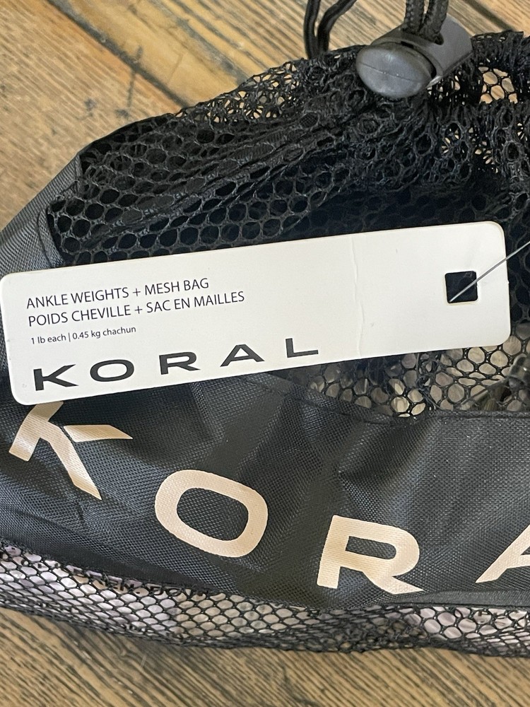 KORAL ANKLE WEIGHTS + MESH BAG 1 LB EACH
