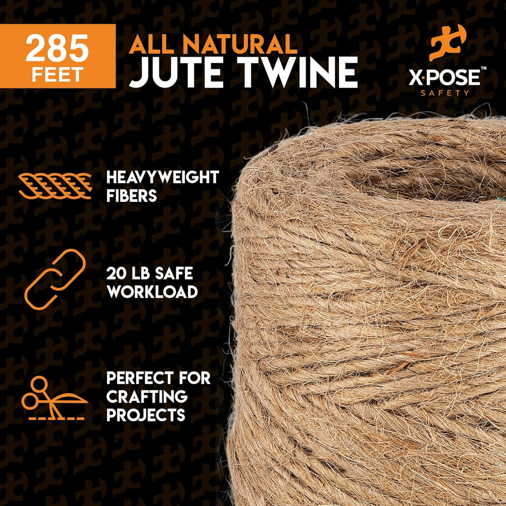 Jute Twine 285FT Natural Brown Craft String